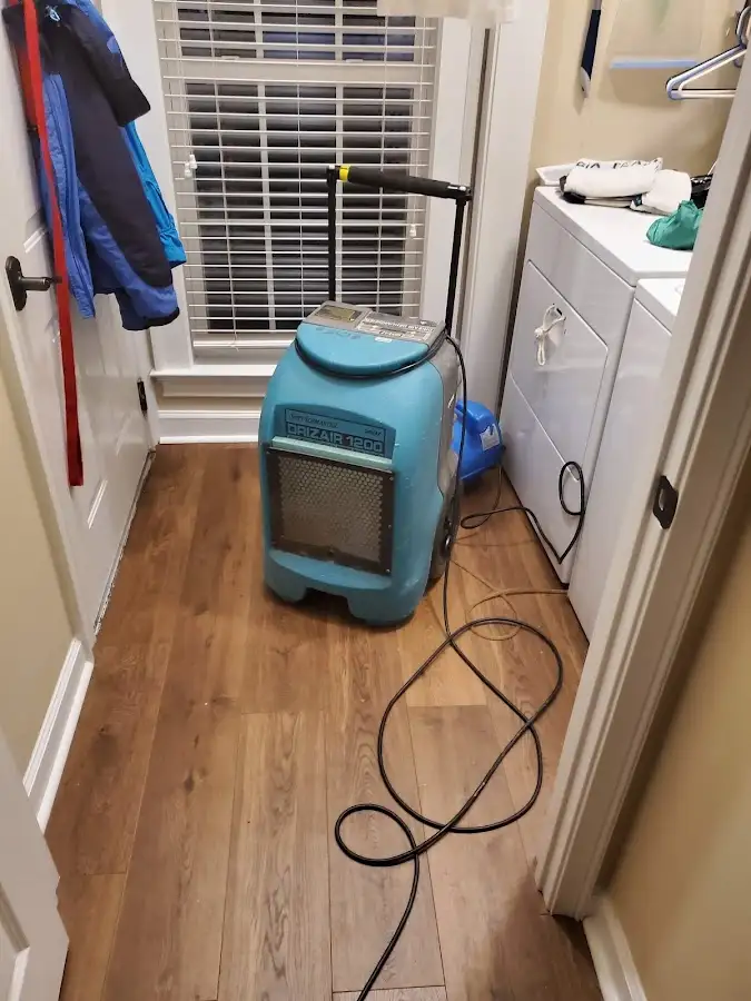 Commercial dehumidifier deployed for Flood Damage Cleanup in West Springfield Town